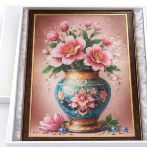 Elegant Floral Vase Art Wall Frame – Premium Home Décor Collection