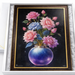 Luxury Rose Bouquet Art Wall Frame – Premium Floral Home Décor Collection