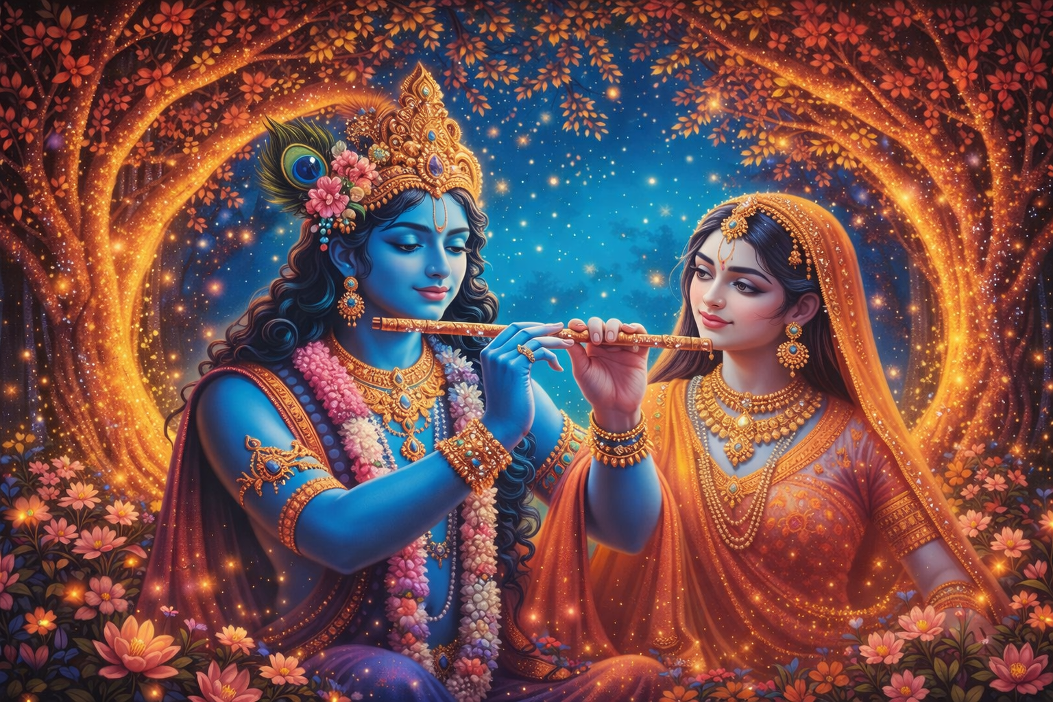 Radha Krishna Divine Harmony Art