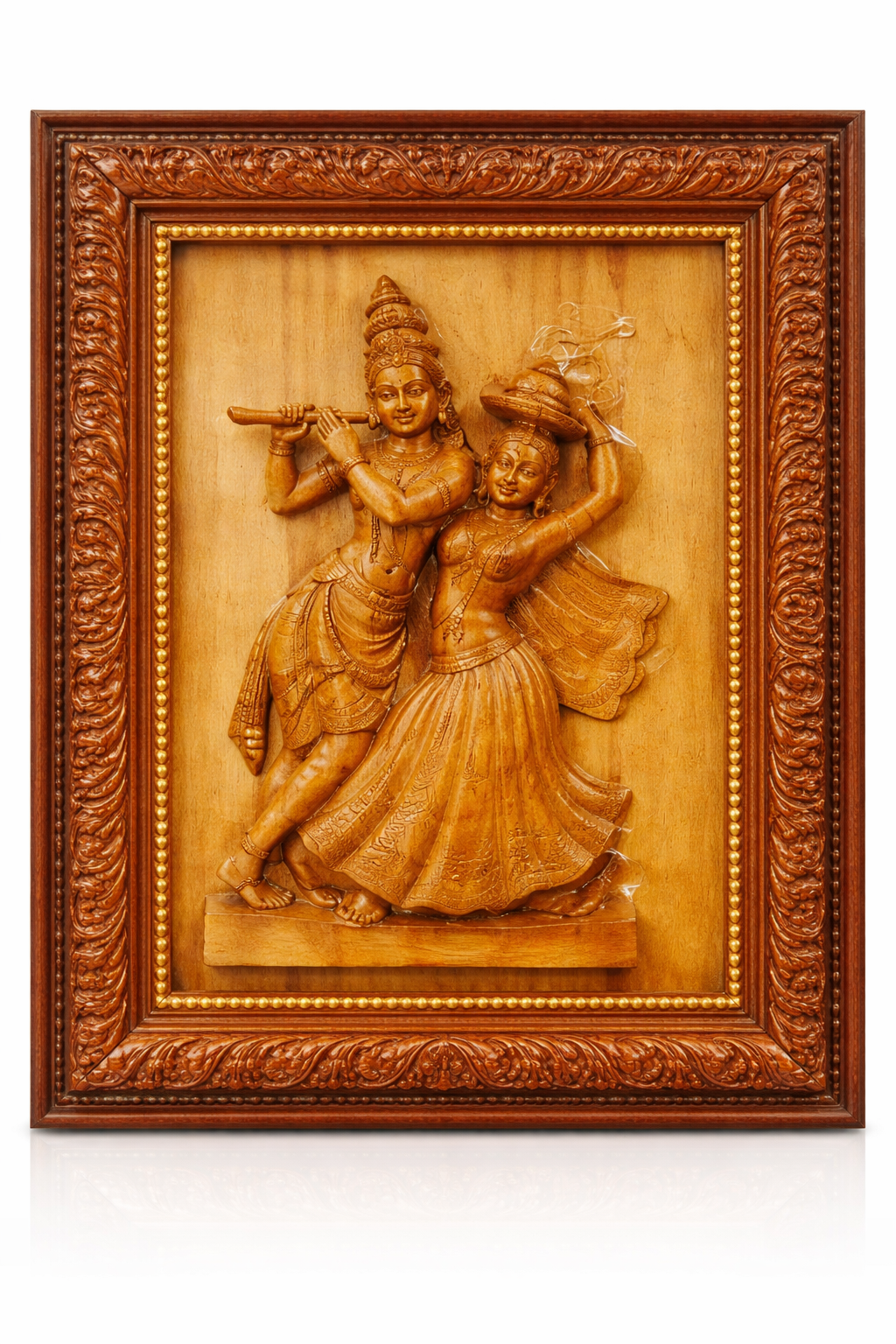 Radha Krishna Wooden Art Frame