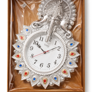 Silver Ganesha Designer Wall Clock