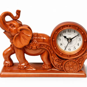 Royal Elephant Table Clock