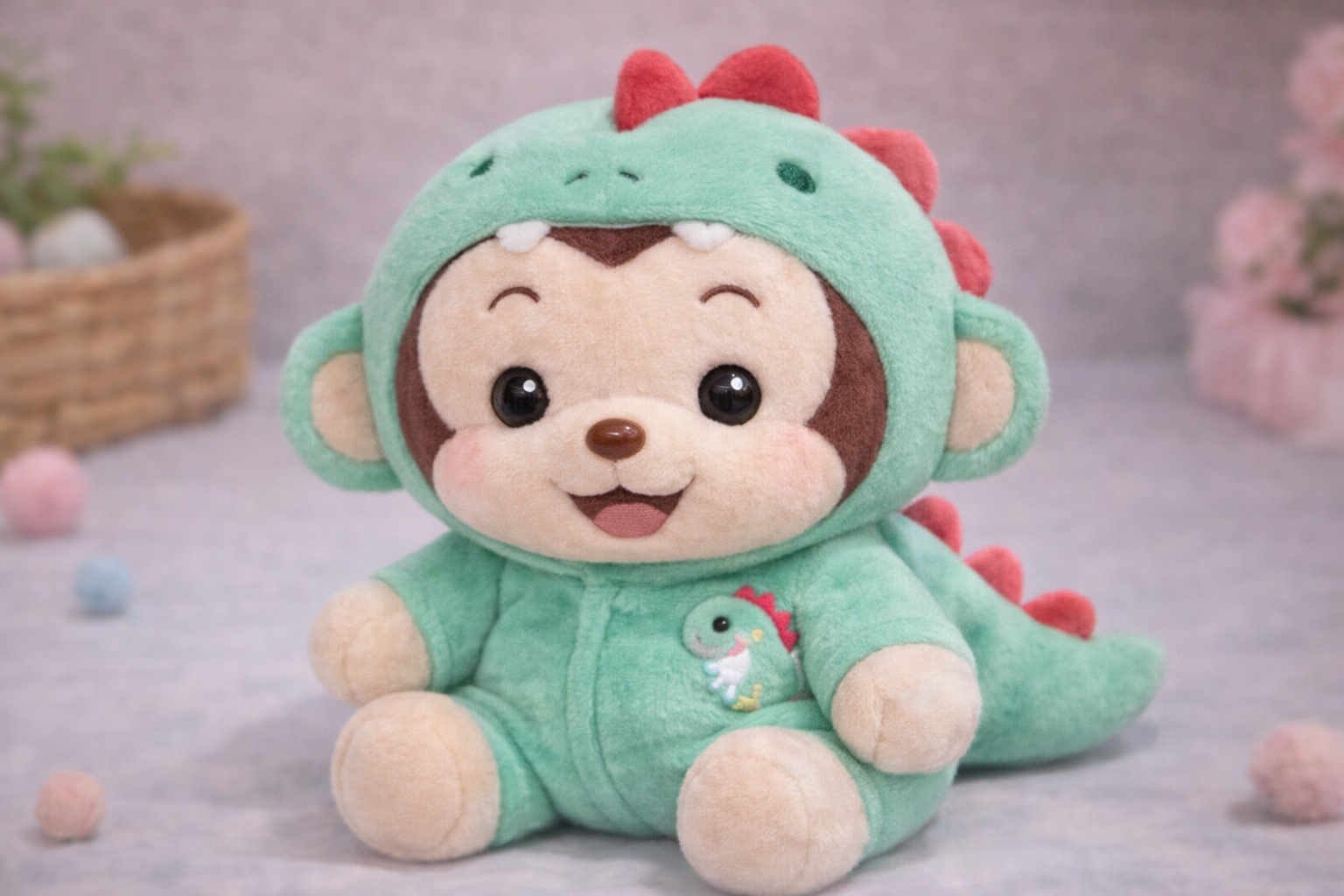 Dino Monkey Plush Toy