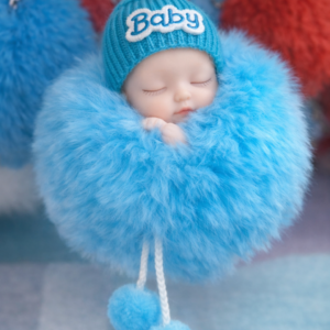 Cute Baby PomPom Keychain