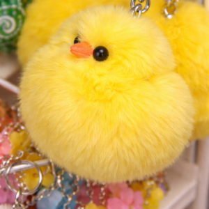 Fluffy Duck PomPom Keychain