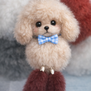 Cute Puppy Fur Keychain