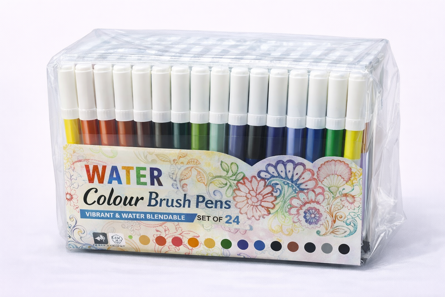 Water Colour Brush Pens – Set of 24