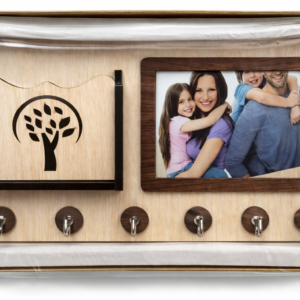 Wooden Key Holder with Photo Frame