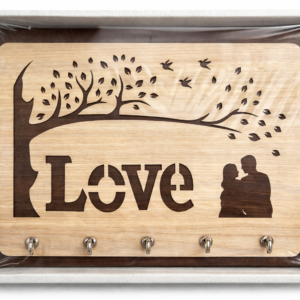 Love Wooden Wall Key Holder