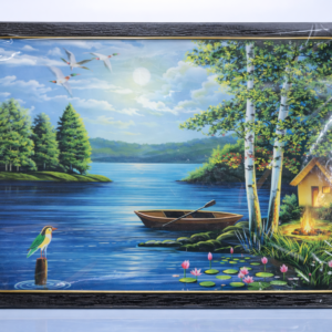 Peaceful Lake Scenery Wall Frame