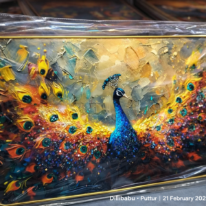 Royal Peacock Art Wall Frame
