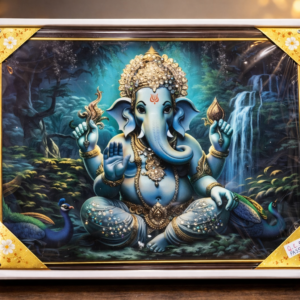 Blue Divine Ganesha Wall Frame