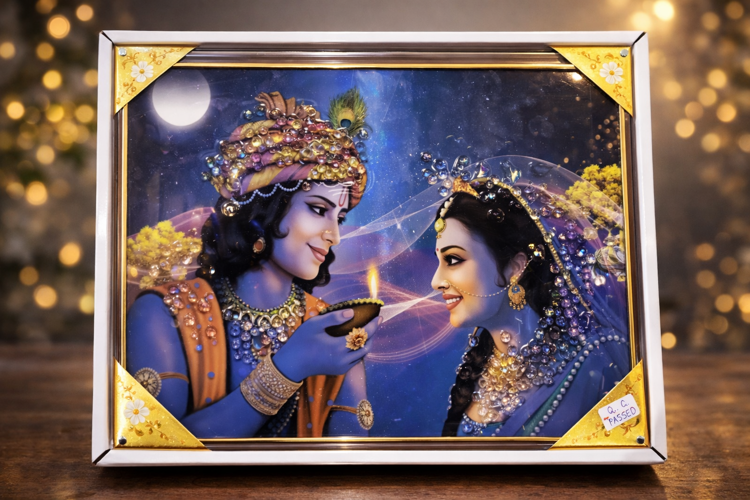 Divine Radha Krishna Love Frame