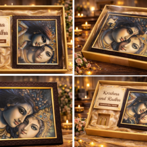 Krishna and Radha Premium Wall Frame