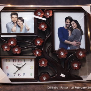 Elegant Tree Photo Frame with Clock