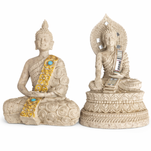 Decorative Antique Finish Buddha Idol Set