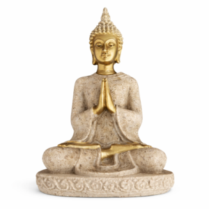 Golden Finish Praying Buddha Idol