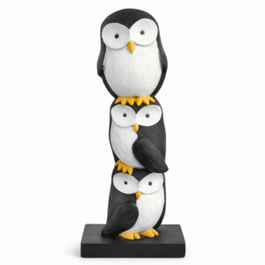 Cute Penguin Family Showpiece – Decorative Table Accent