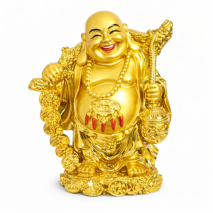 Golden Laughing Buddha Idol – Prosperity & Wealth Decor