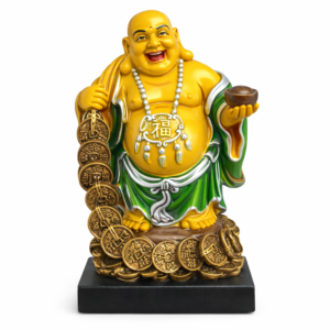 Laughing Buddha with Coins Prosperity Idol