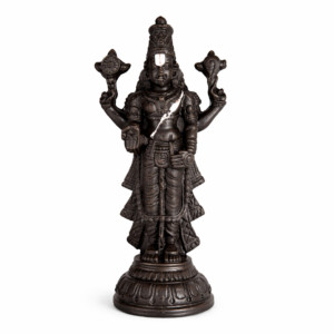 Black Finish Lord Vishnu Idol – Divine Home Decor Statue