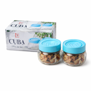 CUBA Glass Jar Set (2 Pcs)