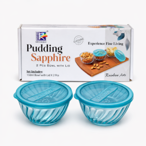 Sapphire Glass Bowl Set – 2 Pcs