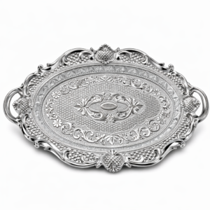 Royal Silver Plastic Tray
