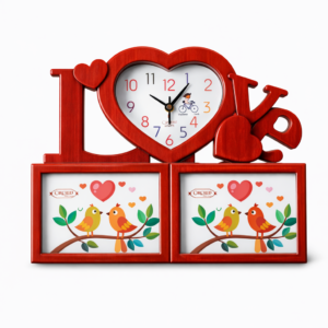 Red Love Photo Clock