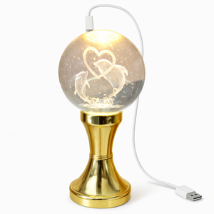 Dolphin Love Heart Lamp