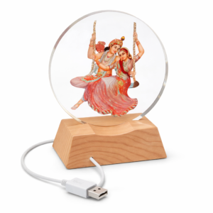 Radha Krishna Acrylic LED Lamp