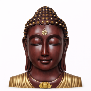 Wooden Buddha Face Idol